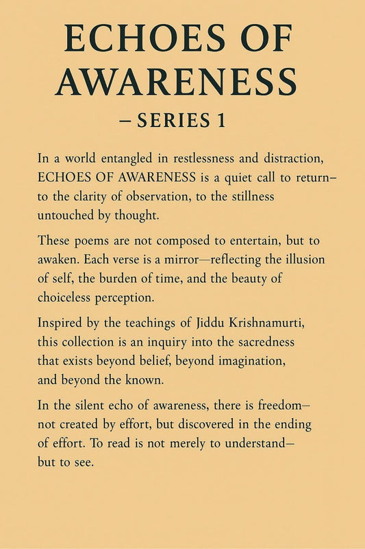 Echoes Of Awareness - Series 1 by Dr. Venkata Rao Potluru
