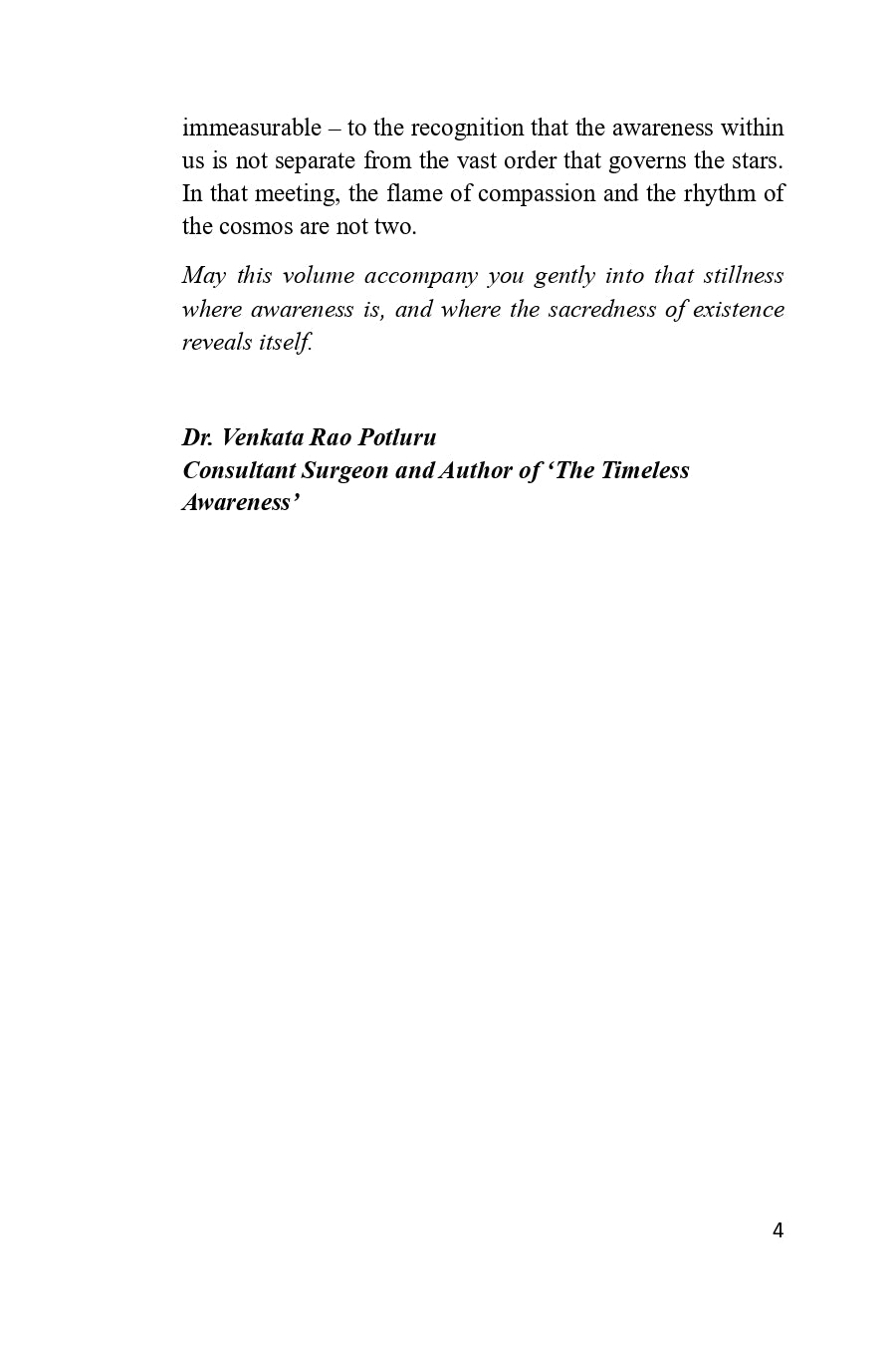 Echoes Of Awareness Series 4 by Dr. Venkata Rao Potluru