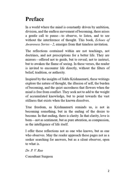 Echoes Of Awareness. Series 2 by Dr. Venkata Rao Potluru