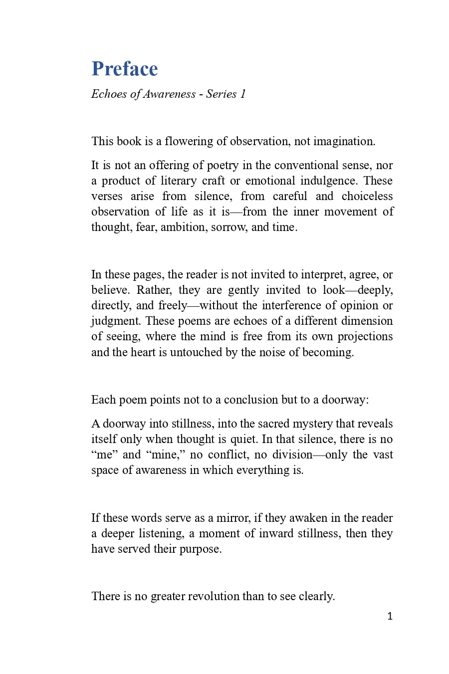 Echoes Of Awareness - Series 1 by Dr. Venkata Rao Potluru