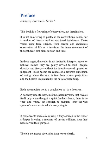 Echoes Of Awareness - Series 1 by Dr. Venkata Rao Potluru