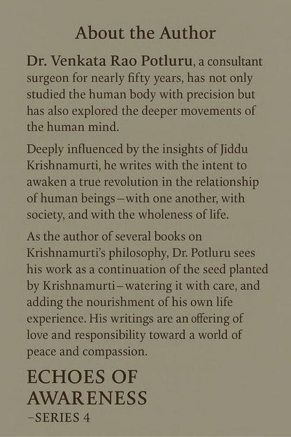 Echoes Of Awareness Series 4 by Dr. Venkata Rao Potluru