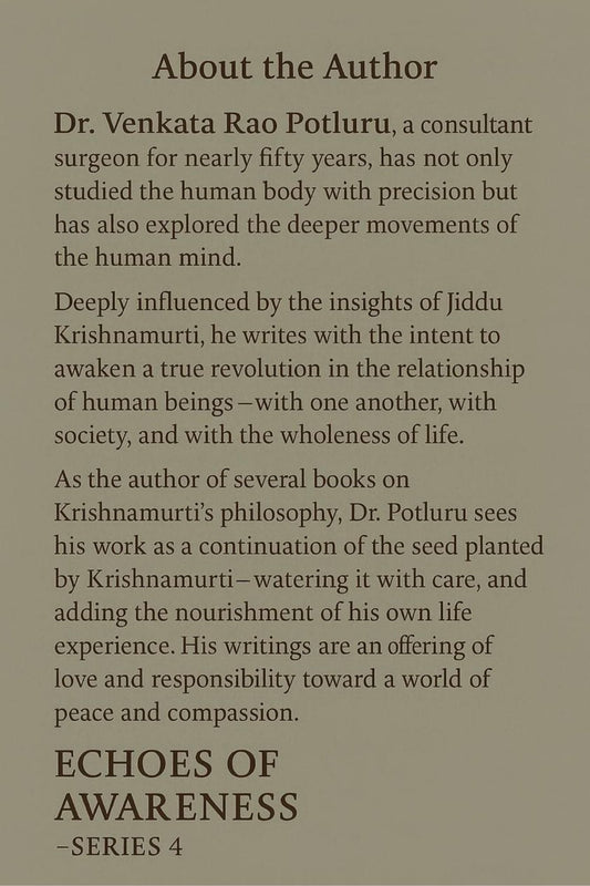 Echoes Of Awareness Series 4 by Dr. Venkata Rao Potluru