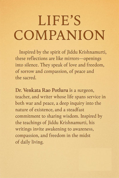 Life's Companion by Dr. Venkata Rao Potluru