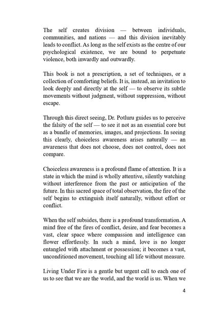 Living Under FIRE by Dr. Venkata Rao Potluru