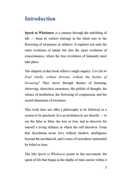 Spark To Wholeness by Dr. Venkata Rao Potluru