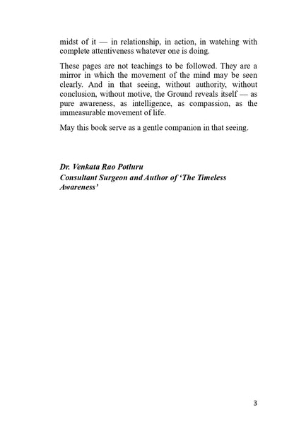 The Ground That Breathes Through All by Dr. Venkata Rao Potluru