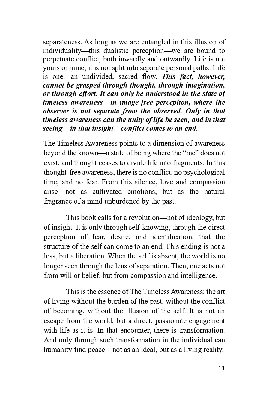 The Timeless Awareness by Dr. Venkata Rao Potluru