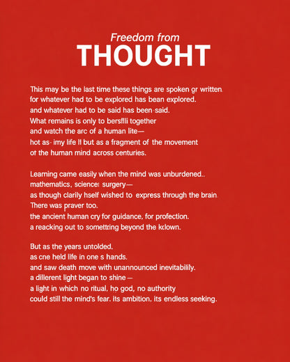 Thought Ends, Freedom Begins by Dr. Venkata Rao Potluru
